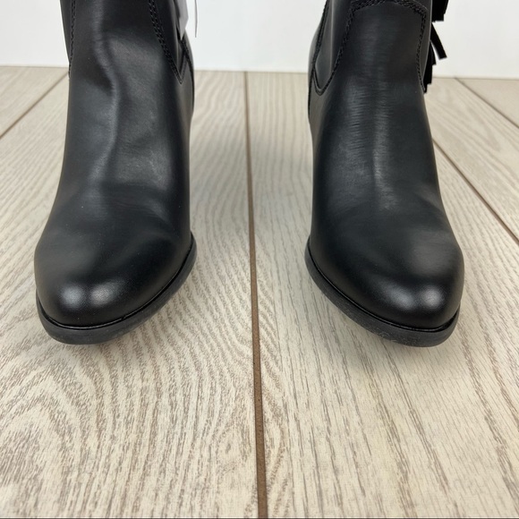 Code West Hugs N Kisses Fringe Western Boots 9M Black Faux Leather $110 - Picture 4 of 11